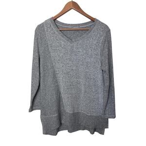 Habitat Pullover Sweater Soft Heather Gray Ribbed Women’s Sz Small